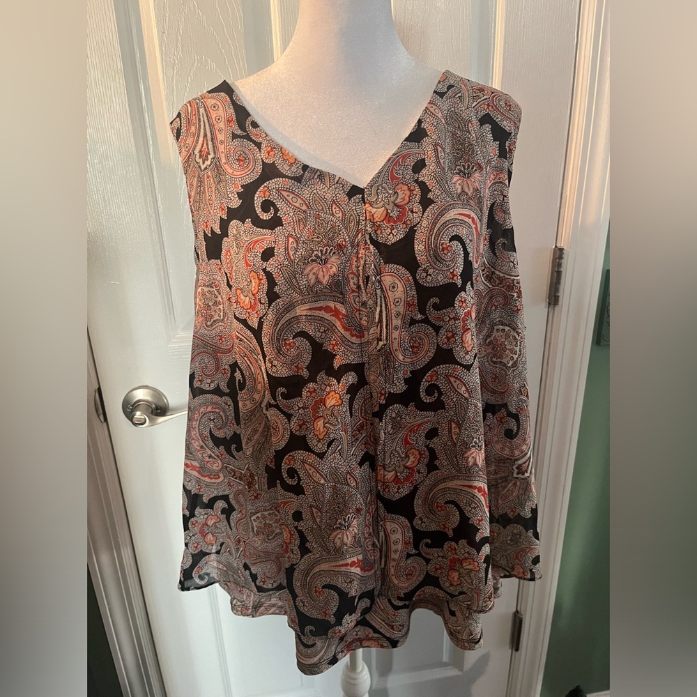 Roz & Ali 2x Sleeveless Womens Top -EUC